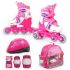 SMJ Sport Combo Pink LED set: kolieskové korčule 2 v 1 HS-TNK-000009549 26-29