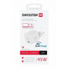 SWISSTEN TRAVEL CHARGER GaN 1x USB-C 45W POWER DELIVERY WHITE 22037010