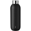 Stelton KEEP COOL Oceľová fľaša na vodu 600 ml čierna