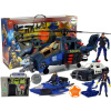 LEAN TOYS Policajná súprava Helikoptéra Auto Policajný čln Zvuková zbraň