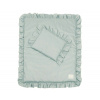 COTTON & SWEETS Perinka + vankúš s výplňou a volánikmi 50x65 Simply Glamour - Silit green