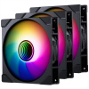 PHANTEKS M25 Gen2 PWM D-RGB Fan 3x-Pack - Reverse Blade, 140mm, black PH-F140M25R_G2_DBK01_3P