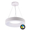 T-LED Biele závesné LED svietidlo guľaté 480mm 48W CCT 105545