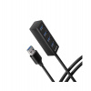 AXAGON MINI hub USB-A / HUE-M1AL / USB 3.2 Gen1 / 4x USB-A / kovové tělo / 1,2m (HUE-M1AL)