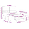 vidaXL Posteľ s box springom s matracom a lavicou tmavosivá 160x200 cm tkanina - Sivá - 265208-281857