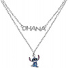 Disney Dvojitý strieborný náhrdelník Stitch Lilo & Stitch NS00059SRHL-17.CS (retiazka, prívesok)