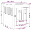 vidaXL Nábytok na prepravku pre psa Old Wood 64,5x80x71 cm - Hnedá - 249194-264587