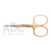 Nippes Nožničky na kožu zahnuté zlatené 9 cm