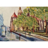 Košice - akad. mal. Varuzhan Aghamyan, originálny, ručne maľovaný obraz L (do veľkosti 95x95cm) Viac farieb