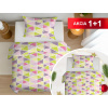 Áčko a.s. Ružomberok Bavlnené obliečky 1+1 MALINÔ BRDO Lime