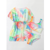 Detské plavky - Dva kusy Shein outfit 5 Blue, Orange, Pink, Multi -Colored, Green (E33J019 Set Top Beach Cape Shein 5 rokov)