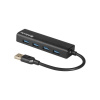 USB (3.0) HUB 4-port, Quadro Express, čierny, Defender, kompakt. 83204