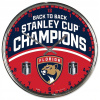 Nástenné hodiny Florida Panthers NHL 2025 Stanley Cup Champions 32,4 cm