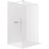 CERANO - Sprchová zástena Walk-in Onyx Duo Ľ/P - 8 mm - hranatá vzpera - chróm, ryhované sklo - 160x200 cm