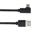 PremiumCord ku31cz3bk USB typ C/M zahnutý konektor 90° - USB 3.0 A/M, 3m