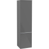 VILLEROY & BOCH Venticello závesná vysoká skrinka, 1 dvierka, pánty vpravo, 404 x 372 x 1546 mm, Glossy Grey, A95111FP