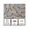 EMOS LED svetelná reťaz 180LED 26,8M IP44 vintage D4AW13