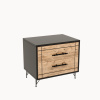 VerDesign, BLINK nočný stolík na nožičkách, dub / čierna kov,melamin, VT laminát a pod.