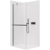 CERANO - Sprchová zástena Walk-in Onyx YL/P - 8 mm + polička/držiak - čierna matná, transparentné sklo - 100x200 cm