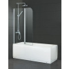 Olsen Spa line ALVOR vaňová zástena 120x135 cm, hliník chróm, zalamovacie, číre sklo BCALVO12CC