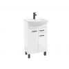 ArtDef Kúpeľňová skrinka NOVELTY White D50 2D1S s umývadlom Tomaso 50 | 50 cm