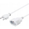 PremiumCord Kabel síťový prodlužovací dvojvidlice 230V 3m bílý kpsm3w