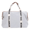 Childhome Prebaľovacia taška Mommy Bag Canvas Off White 55x30x40 sivá