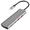 LogiLink UA0414 7 portů USB 3.1 hub (Gen 2) s hliníkovým krytom, s portom pre rýchle nabíjanie sivá space; UA0414