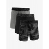 Boxerky Under Armour Performance Tech Print 6in 3PK - black/black/castlerock htr