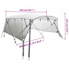 vidaXL Strieška Bimini so 4 oblúkmi a stenami 243x(200-213)x137 cm - Biela - 44244-185659