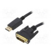 Cable DisplayPort plug,DVI-D (24+1) plug PVC 1.8m black