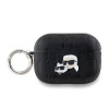 AppleMix KARL LAGERFELD puzdro pre Apple AirPods Pro (2022 / 2023) - Karl and Choupette - umelá koža - čierne