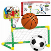 BASKETBALOVÁ FUTBALOVÁ BRÁNKA 2v1 SADA S LOPTAMI ŠPORTOVÁ HRA WOOPIE