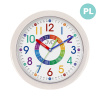 Detské nástenné hodiny s tichým chodom v poľštine JVD HP612.D14