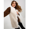 Dámska smotanová chlpatá vesta AT-KZ-21501.22P-ecru M/L