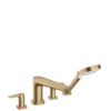 HansGrohe Talis E - Vaňová batéria na okraj vane, 4-otvorová inštalácia, kefovaný bronz 71748140
