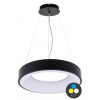 T-LED Čierne závesné LED svietidlo guľaté 480mm 48W CCT 105544