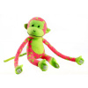 Opička plyšová TEDDIES svietiace v tme ružová / zelená