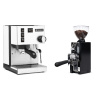 Rancilio Silvia E, white + Eureka Mignon Libra 65 All Purpose, CR black