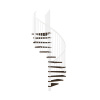 Minka STAIRS Kombinované točité schodisko Spiral Effect orech/biela pr. 160 cm