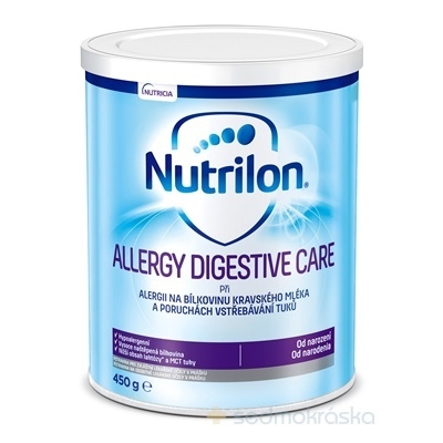 Nutrilon ALLERGY DIGESTIVE CARE mliečna výživa v prášku (od narodenia) (inov. 2019) 1x450 g