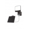 Lutec 6925701345 Nástenné solárne svietidlo SUNSHINE LED 7W, 5000K, 500lm, IP54, tmavo-šedá, s PIR senzorom