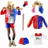 Dievčenský kostým - Harley Quinn Peruka Stick Stick 6 prvkov 9-10L (Harley Quinn Peruka Stick Stick 6 prvkov 9-10L)