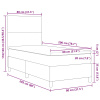 vidaXL Box Spring posteľ s matracom a LED svetlom svetlo šedá 80x200 cm hrejivá látka - Grey - 273032-289743
