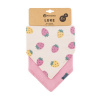 PETITEMARS PETITE&MARS Podbradník bandana Luke 2 ks Beige Strawberies&Dusty Rose 3m+