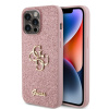 Guess PU Fixed Glitter 4G Metal Logo zadný kryt pre iPhone 15 Pro Max Pink