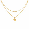 Victoria Filippi Stainless Steel Dvojitý náhrdelník s květinovým motivem Fleur - chirurgická ocel NH1383-NC-1328G01 Zlatá