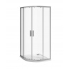 Jika Nion Sprchový kút štvrťkruhový, 80x80 cm, rádius 55 cm, Jika perla Glass, strieborná/transparentné sklo H2532N10026681