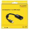Delock 65099 Mini-DisplayPort / HDMI adaptér [1x mini DisplayPort zástrčka - 1x HDMI zásuvka] čierna 12 cm; 65099
