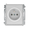 ABB, s.r.o. Time - 6619E-A06357 08 - Zásuvka jednonásobná, clonky - titánová